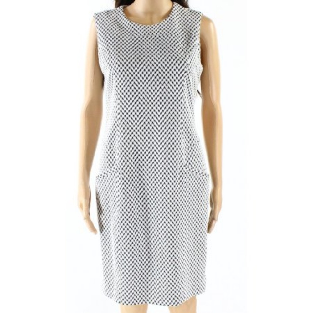 Karl Lagerfeld Black / White Houndstooth Sheath
